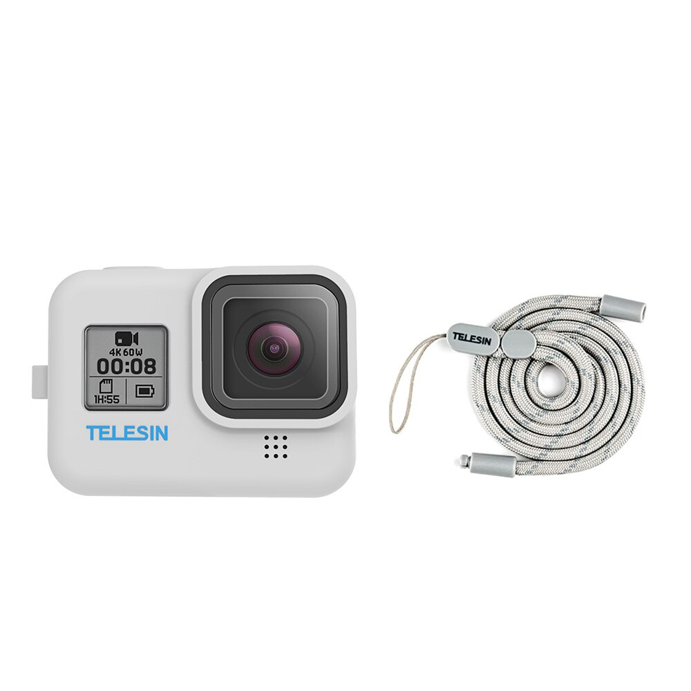 Силиконовый чехол на камеру GoPro Hero 8 Telesin (Белый)