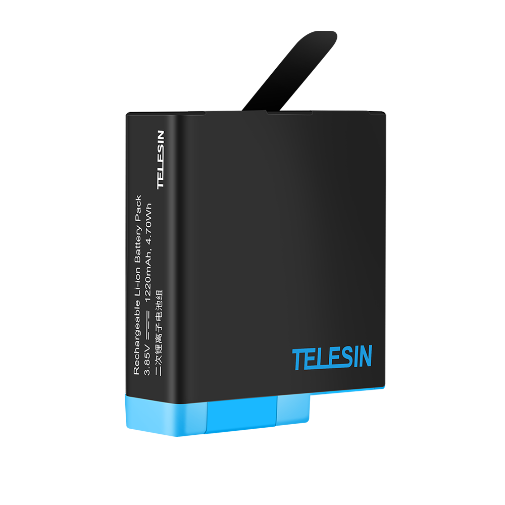 Зарядное устройство для 3х АКБ с картридером + 2 АКБ для GoPro Hero 8/7/6/5 Black Telesin